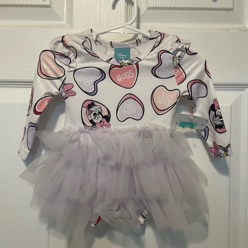Disney Baby Minnie Mouse Tutu Onesie 6-9M NWT